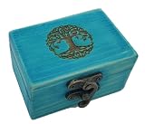 Boîte à bijoux en bois vieilli - Arbre de vie - Boîte à bijoux pour souvenirs, bijoux, idée cadeau pour anniversaire, Noël, mariage, ou toute autre occasion