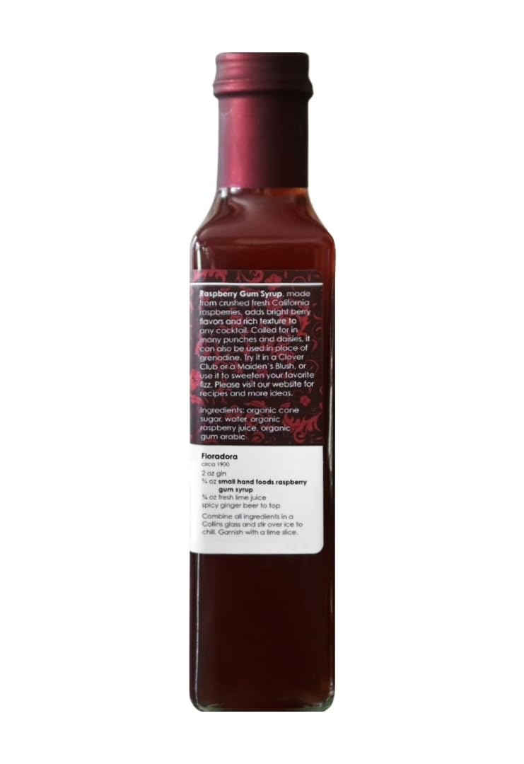 Small Hand Foods Raspberry Gum Syrup - 8.5 oz (Pack of 2)