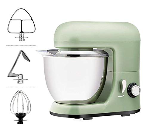 XGHW Food Stand Mixer 6-speed Cake Mixer Dough Machine With 4L Mixing Bowl Dough Hook Mixer And Splash Guard Chef Machine Baking Machine Green