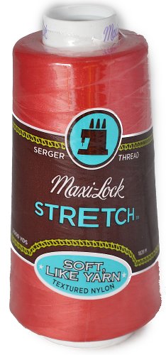 Maxi Lock A&E Stretch Textured Nylon Artillery Red Serger Thread Mwn-32326 #TOP8