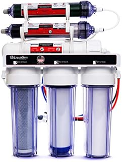 LiquaGen - 6 Stage Portable Dual Use Drinking and Aquarium Reef/Deionization | Reverse Osmosis Water Filter System RO/DI | w/pH Alkaline Mineral Restoration Filter | 0 TDS | 150 GPD