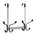 InterDesign York Lyra Over the Door Organizer Hooks for Coats, Hats, Robes, Towels - 8 Hook, Bronze