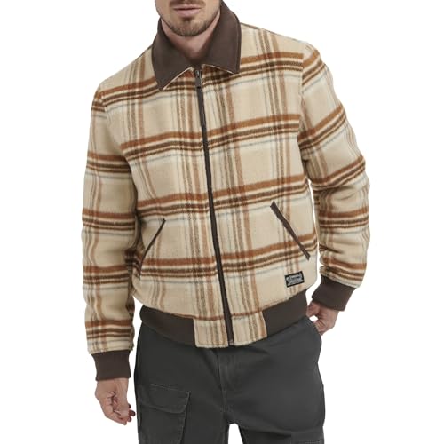 Image of Levi's Men's Mixed Media Western Plaid Bomber Jacket