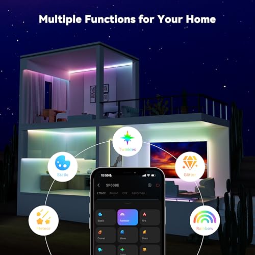 Tira de LED MIWISE COB RGB con Bluetooth y APP Control miniatura 6
