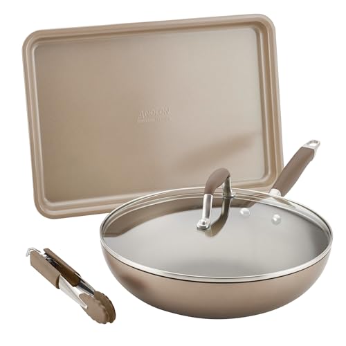 Anolon Advanced Nonstick Weeknight Essential Set, 4 Piece, Umber