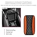 Ohleats Car Center Console Cushion Pad, PU Leather Waterproof Auto Armrest Box Cover Protector, Comfortable Armrest Seat Box Cover Mat, Universal Car Accessories for SUV Truck (Orange)