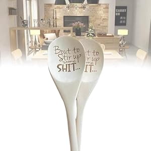 1xfunnyspoonsbouttostirupsomeengravedfunnywoodenspoonuniquewoodenspoonwoodcolor  Urban Country Home Decor 1x funny spoonsbout to stir up some engraved funny wooden spoonunique wooden spoon wood color  urban country home decor