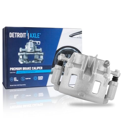 Image of Detroit Axle - Front Left Brake Caliper for 2001-2006 Hyundai Santa Fe | XG300 2002-2003 XG350, Driver Side Disc Brake Caliper with Bracket Replacement