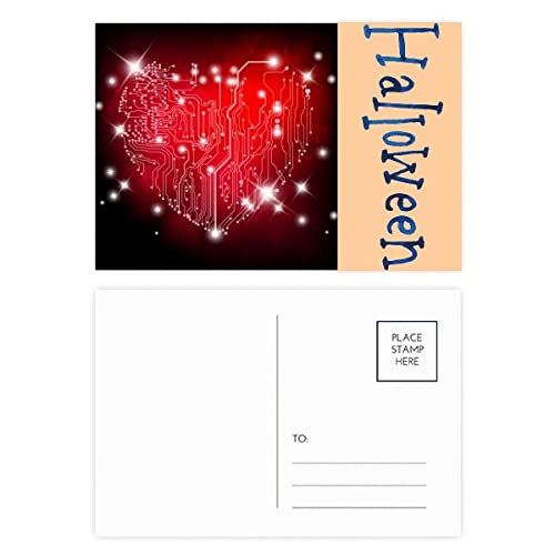 Cartes postales en forme de cœur noir et rouge, parfaites pour accompagner vos cadeaux
