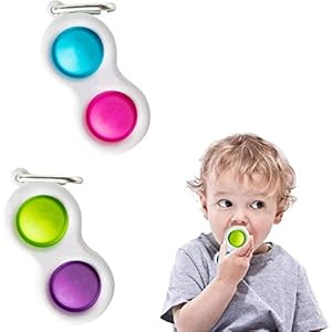 2PCS Simple Dimple Fidget Toy, Early Educational Fidget Toy, Handheld Mini Fidget Toy, Stress Relief Sensory Hand Toy…