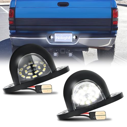 Nilight License Plate Light Compatible with 1994 1995 1996 1997 1998 1999 2000 2001 Dodge Ram 1500 2500 3500 2002 RAM 2500 3500 6000K White 2PCS Pack
