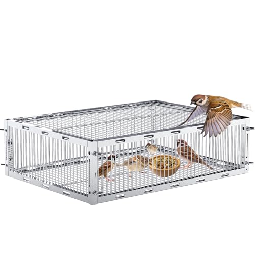Bird Trap Cage with Escape-Proof, Bird Traps for Small Birds