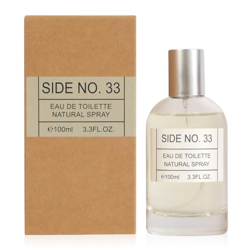 Side No.33 Perfume - Woody Amber Leather Unisex Eau de Toilette – Light Everyday Scent For Men and Women - 100ml / 3.3 fl oz