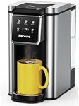 Single Serve Coffee Maker for K-Cup Pod and Grounds, Hot and Iced Coffee Maker with 5 Brew Sizes, 50oz Removable Reservoir, Fast Brewing One Cup Coffee Machine, Stainless Steel, Black