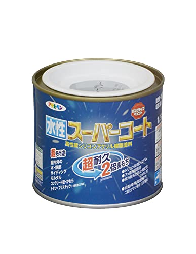 アサヒペン ペンキ 水性スーパーコート 水性多用途 ブルーグレー 1/5L