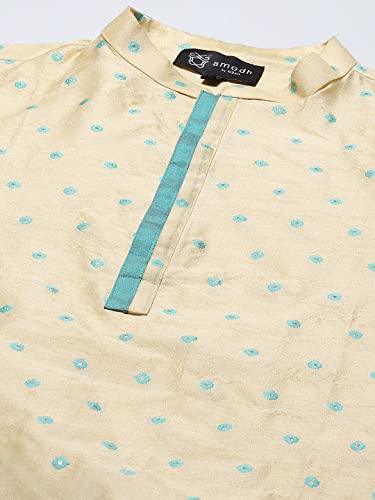 Image of Men's Navy Blue Cotton Festive Wear Regular Fit Woven Design Kurta | Indian Wedding Wear Kurta | Festive Ethnic Kurta