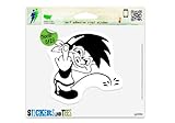 Boy Peeing Flipping Off Car Sticker Indoor Outdoor 4' x 4'