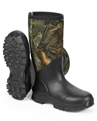 Image of Extremus by KastKing MudRidge Rubber Boots for Men, 100% Waterproof Boots | Multi-Season, 6mm Neoprene Hunting Boots, Natural Rubber, AirMesh, Arch Support, Anti-Slip Traction, Outdoor & Work