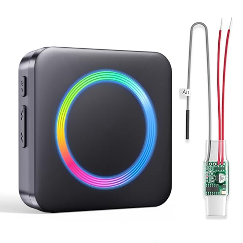 BITIWEND Funksignal Weiterleitung für AC/DC Gegensprechanlage Klingelanlagen Funk Türklingel Erweiterung Set RGB-Licht 0-110dB & 58 Melodie Empfänger mit 3-24V Funkkonverter
