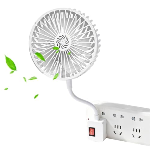 Ventilador Pequeño - Silencioso, portátil y ajustable con cuello de y adaptador de enchufe - Pequeños Ventiladores Para Dormitorio - Coche Playa Tienda De Campaña Hogar Viaje Camping Y Oficina Ventilador Pequeño - Silencioso, portátil y ajustable con cuello de y adaptador de enchufe - Pequeños Ventiladores Para Dormitorio - Coche Playa Tienda De Campaña Hogar Viaje Camping Y Oficina