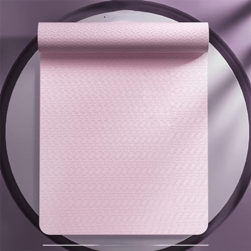 Auybuig TPEヨガマット 厚さ10mm 幅広70cm 滑りにくい トレーニングマット ピラティス 筋トレ ホームジム 防音 収納バッグ付き 4色展開 臭い少ない 肌触り良好 190cmロング 自宅用 フィットネス ストレッチ(B)