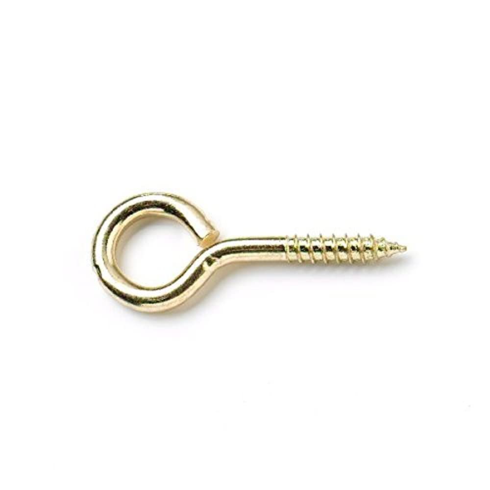Merriway Brass Bh05411 (100 Pcs) Screw Eye Electro-Ed Steel 25 Mm - Pack Of 100 Pieces