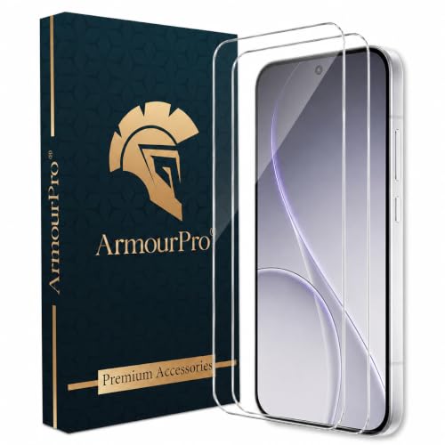 Image of ArmourPro 3D Borderless Tempered Glass for Oppo Reno 15 Pro Mini, Set of 2 HD Clear Screen Protectors with 3D Curved Edges, 9H Hardness, Oleophobic Coating, Case Friendly
