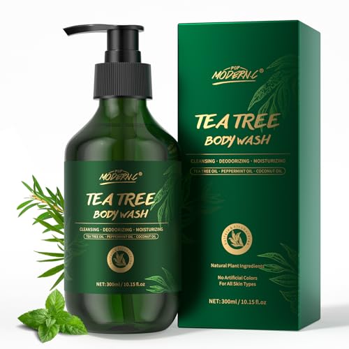 Tea Tree Oil Body Wash Natural Organic Mint Eucalyptus Coconut Oi...