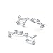 IRIS GEMMA Constellation Ear Crawler Earrings Ear Climber Earrings, Platinum Plated, AAA Zircon Inlayed, Hypoallergenic Earrings for Women
