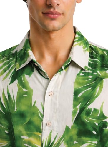 Image of ADRO Abstract Printed Shirts for Men | Breathable Cotton Rayon Fabric | Relaxed Fit Summer Shirts | Casual Party Shirt for Men