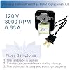 SM550, Universal Bathroom Vent Fan Motor Replacement Kit, 50 CFM, Compatible with Bay Motors, Sears 569, Uppco, Ventorola E498-1, Dayton, Nutone Broan and Many Other Units (1 Pack