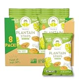 ARTISAN TROPIC Plantain Strips Sea Salt - 8 Pack, 2oz - Vegan, Paleo, Gluten Free Chips - Individual Bags Healthy Snacks for School, Gym, Kids – Whole 30 Approved Foods Baked Banana Chips