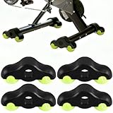 Ooioahuaoo 4 Stück Rocker Plate Feet, Zubehör für Kickr Core 2 Rollentrainer, Indoor Cycling Tennisbälle Fußadapter, mit 8 Tennisbällen, Tennisballfüße für Wahoo Kickr Core Rollentrainer (4)