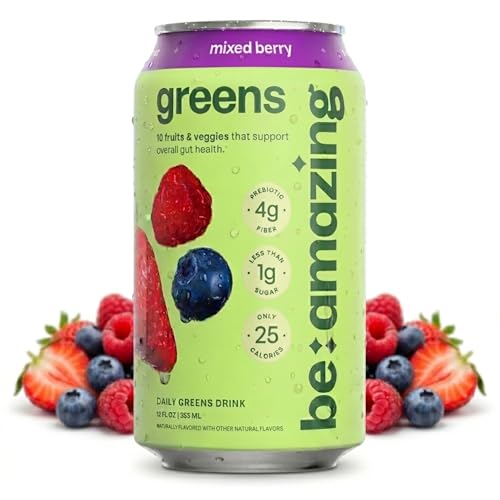 Be Amazing Greens Drink, Mixed Berry, Ready to Drink, 10