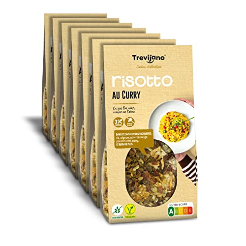 Risotto au curry pour repas du soir rapide et sain sachet 7x280g
