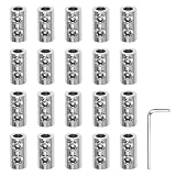21 Stück Drahtseilklemme, Silberfarben 1.5-2 mm Seilklemme Set, starke Seilklemmen als Kabelklemme und Seilschloss, für Outdoor, Camping, Industrie（mit Schraubenschlüssel）