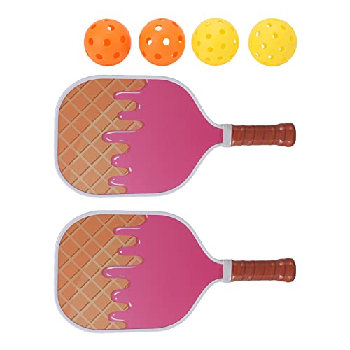 minifinker Juego de Palas de Pickleball, Raquetas de Pickleball con Núcleo de Panal de Agarre Cómodo Que Absorben el Sudor para Deportes