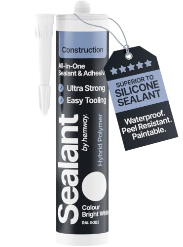 Image of Hemway Construction Bright White Sealant & Adhesive - 300ml 1 Pack