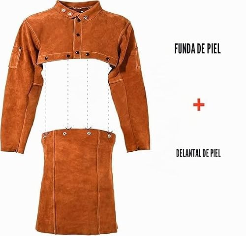 Miniatura 3 de Leaseek - Chaqueta De Piel Para Soldar Con Manga X-Large