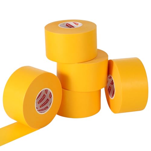 Fyguard 5 rollos de cinta de pintor naranja 48 mm x 50 m adhesiva para decoración de pintura resistente
