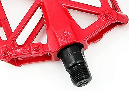 Pair of Cycling BMX Mountain Bicycle Bike Pedals 9/16" Bearing Metal Heavy Duty (RED) - Image 3