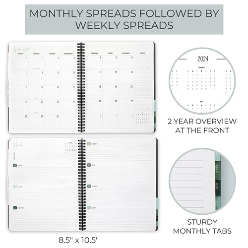 Simplified 2023-2024 Academic Planner - A Beautiful 8.5" X 10.5" Daily Planner To Easily Stay Organized - Perfect Calendar Book For Women Or Men With Weekly & Monthly Spreads For The 23-24 School Year #TOP1