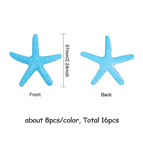 Ph Pandahall 2.2 Inch Pencil Finger Starfish 16Pcs Starfish Ornaments Resin Nautical Starfish Coastal Beach Ocean Flatback Starfish Ornaments For Beach Wedding Party Christmas Tree Halloween Home #TOP3