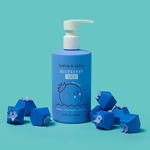Dabble & Dollop Blueberry Gel + Vanilla Whip Duo - 3-In-1 Natural Bubble Bath, Body Wash & Shampoo For Kids, Usa-Made, Paraben & Sulfate Free, Vegan, Gluten-Free, Tear-Free (Pack Of 2) #TOP7