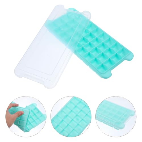 BESPORTBLE Bandeja de silicona para hielo con tapa, set 3 piezas miniatura 5