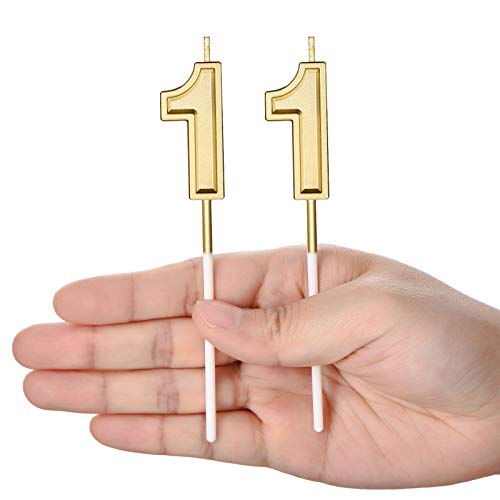 Nuanchu CO-NUANCHU-0424 11Th Birthday Candles Cake Number Candles Happy Birthday Cake Candles Topper Decoration thumb #4