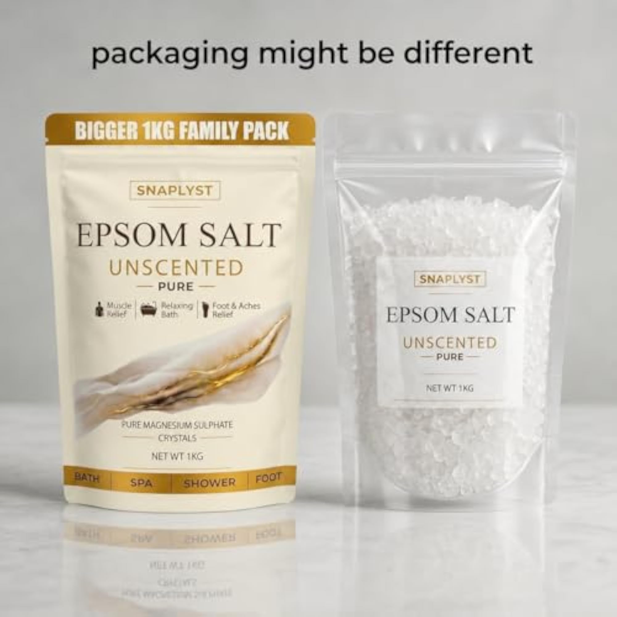 SNAPLYST Epsom Salt for Relaxing Bath and Foot Soak