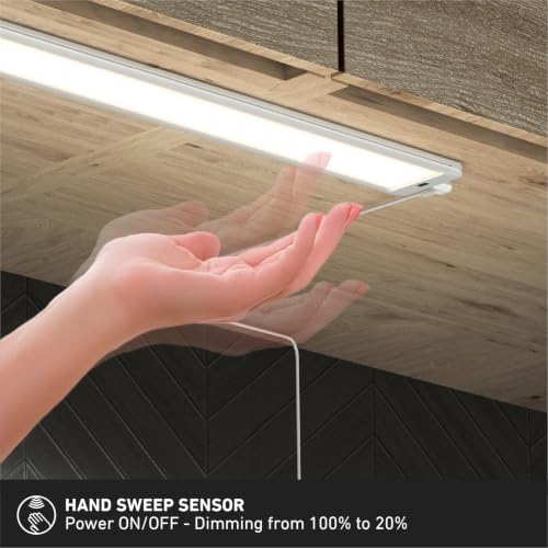 Image of artika Under Cabinet Lighting LED Light Bar - Dimmable, Ultra-Slim, Selectable Color Temperature, Plug-in Closet Light, 1100 Lumens, 22W, Energy Saving