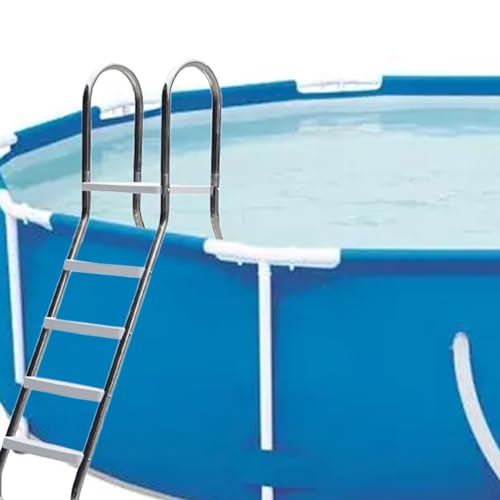 Escalera para piscina de 4 peldaños antideslizante acero inoxidable miniatura 2