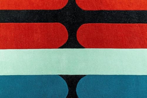 Image of Irregular Shape Handmade Woolen Carpet Multi Colour Size 10x14 feet
